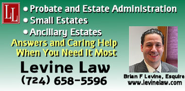 Law Levine, LLC - Estate Attorney in Monongahela PA for Probate Estate Administration including small estates and ancillary estates